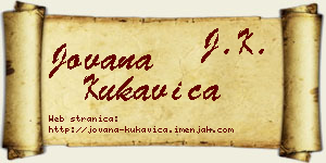 Jovana Kukavica vizit kartica